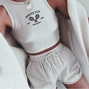 White fox boutique shorts set